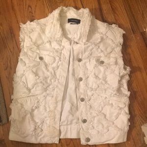 Isabel Marant Runway White Denim Vest